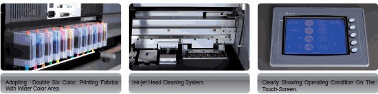 1440dpi Belt-makan Digital Tekstil Printing Equipment, Fabric Inkjet Printer 1840mm Fabric Lebar 1